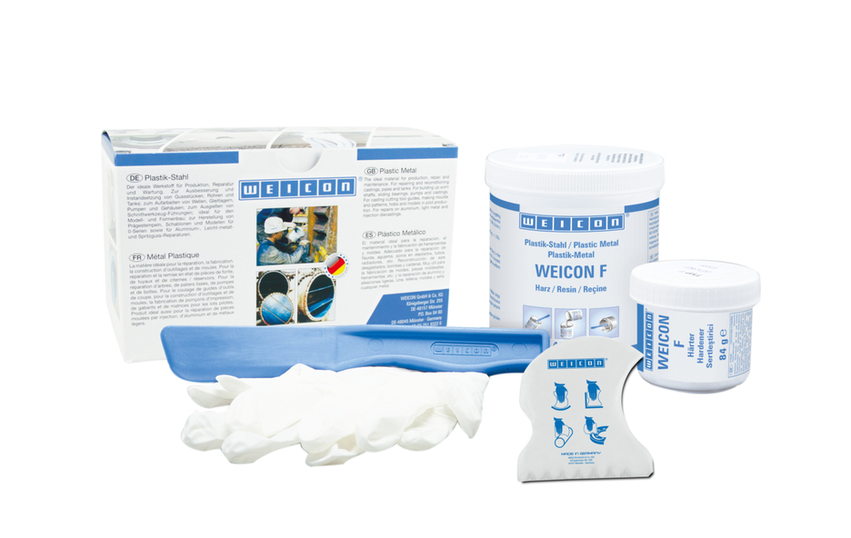 WEICON F | sistem resin epoksi berisi aluminium untuk perbaikan dan pencetakan