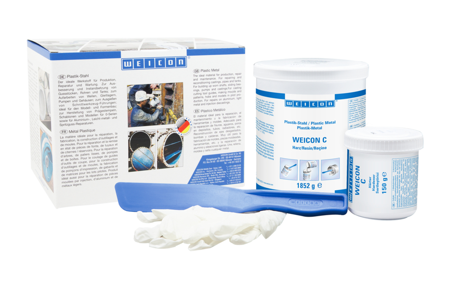 WEICON C | sistem resin epoksi berisi aluminium untuk perbaikan dan pencetakan