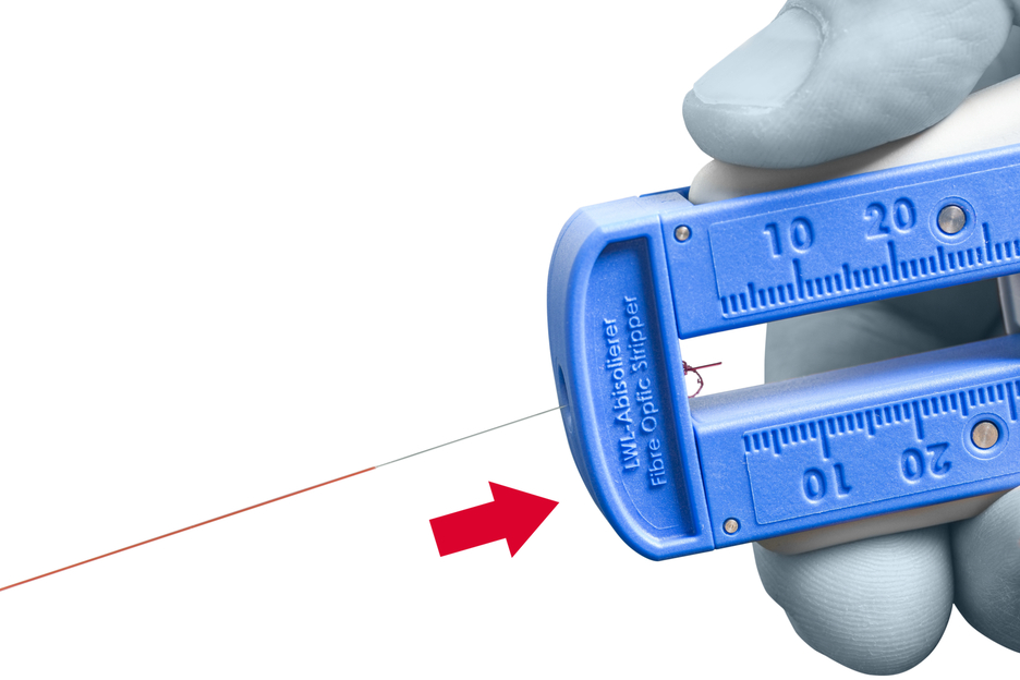 Fibre Optic Stripper | untuk pengupasan kabel serat optik Ø 0,125 mm I pekerjaan yang presisi karena lenght stop yang dapat disesuaikan dari 5 - 45 mm
