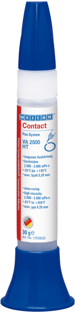 VA 2500 HT Cyanoacrylate Adhesive | Perekat instan dengan viskositas tinggi, tahan suhu tinggi hingga 140°C VA 2500 HT Cyanoacrylate Adhesive | Perekat instan dengan viskositas tinggi, tahan suhu tinggi hingga 140°C