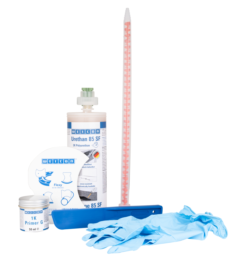 Belt Repair-Kit SF | perbaikan poliurea yang cepat sembuh dan senyawa pelapis untuk permukaan karet, paket kerja