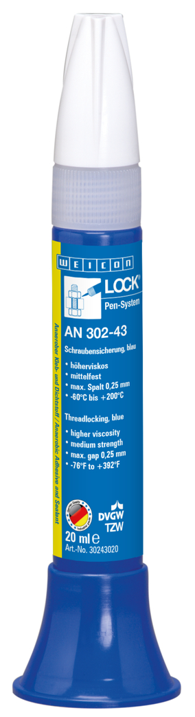 WEICONLOCK® AN 302-43 Pengaman Sekrup | kekuatan sedang, viskositas lebih tinggi, dengan persetujuan air minum