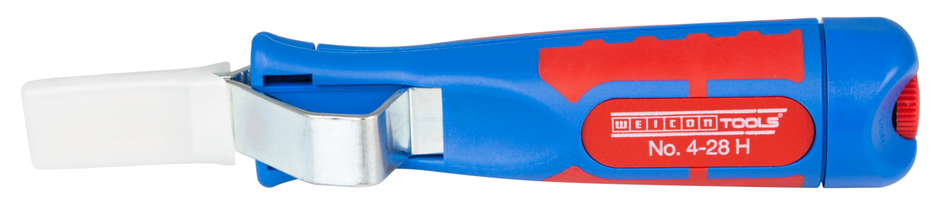 Cable Stripper No. 4 - 28 H | dengan gagang plastik 2 komponen dan diperkuat fiberglass I dengan pisau pengait dan tutup pelindung I jangkauan kerja 4 - 28 mm Ø Cable Stripper No. 4 - 28 H | dengan gagang plastik 2 komponen dan diperkuat fiberglass I dengan pisau pengait dan tutup pelindung I jangkauan kerja 4 - 28 mm Ø