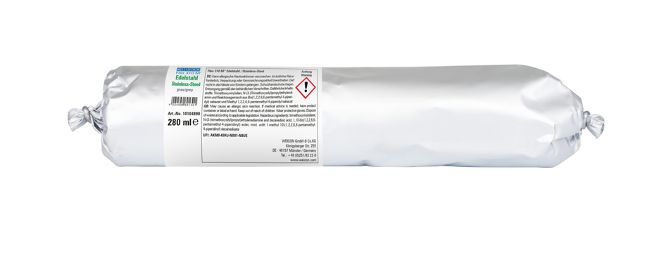 Flex 310 M® Baja Tahan Karat | perekat dan sealant dengan kekuatan awal yang tinggi dan tampilan metalik, berdasarkan MS-Polymer