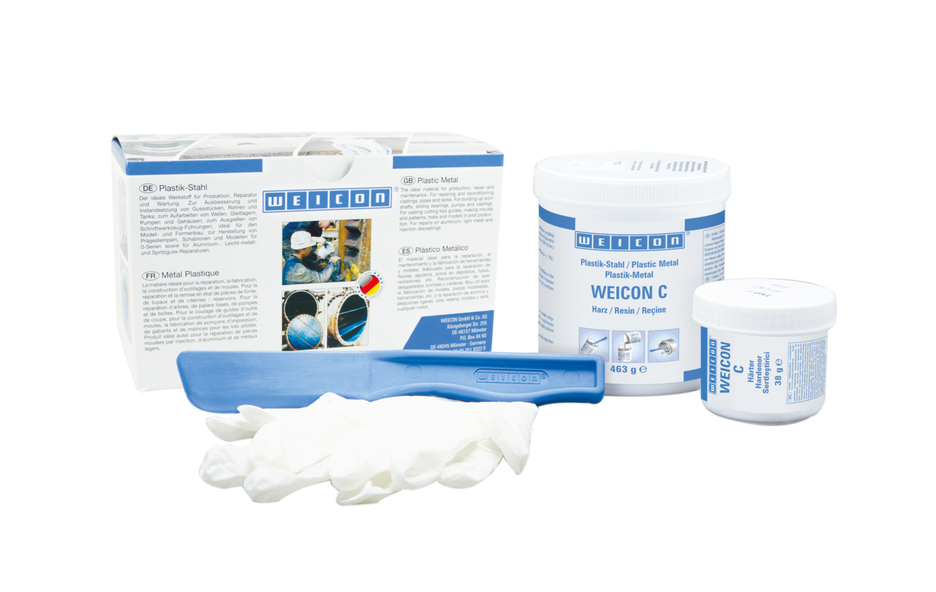 WEICON C | sistem resin epoksi berisi aluminium untuk perbaikan dan pencetakan