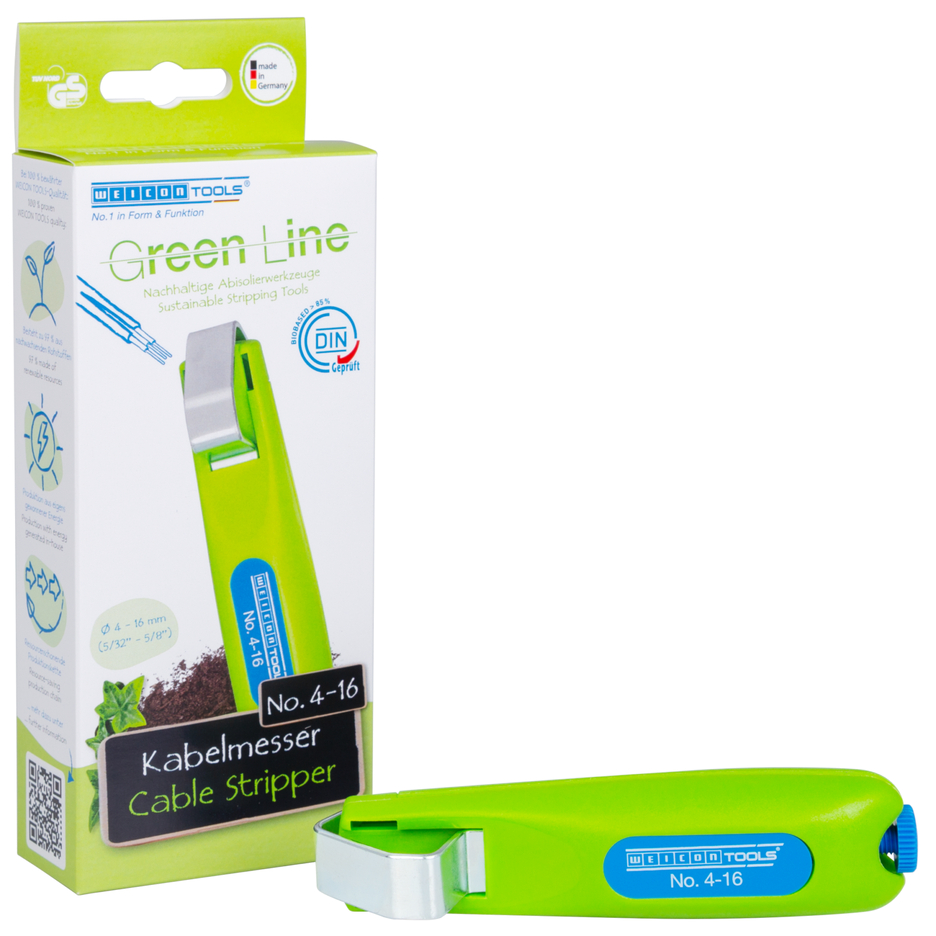 Cable Stripper No. 4 - 16 Green Line | Alat pengupasan berkelanjutan I Jangkauan kerja 4 - 16 mm Ø