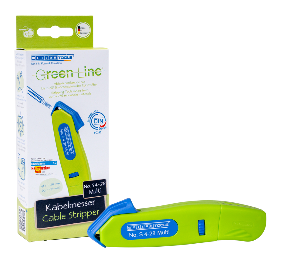 Cable Stripper No. S 4 - 28 Multi Green Line | Alat pengupasan yang berkesinambungan  I dengan fungsi pengupasan terintegrasi I jangkauan  kerja 4 - 28 mm Ø