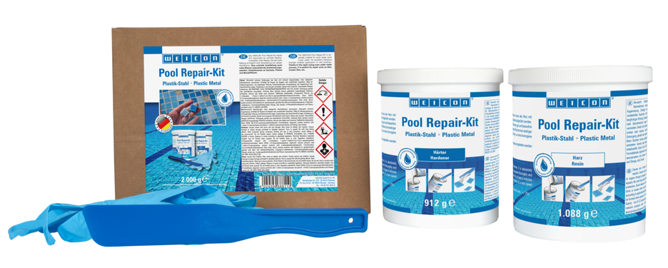 WEICON Pool Repair-Kit | pekerjaan perbaikan cepat, bahkan di bawah air