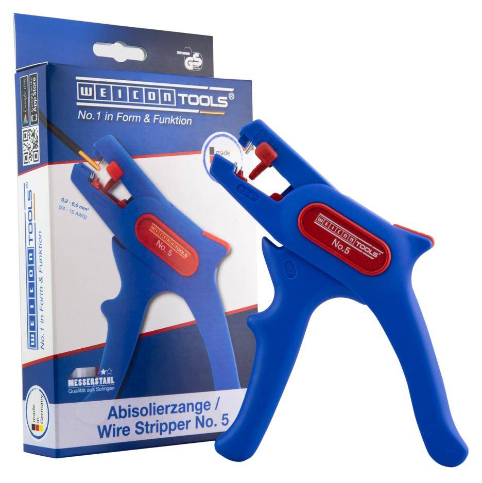 Wire Stripper No. 5 | untuk semua konduktor untai dan padat yang umum I jangkauan kerja 0,2 - 6,0 mm²