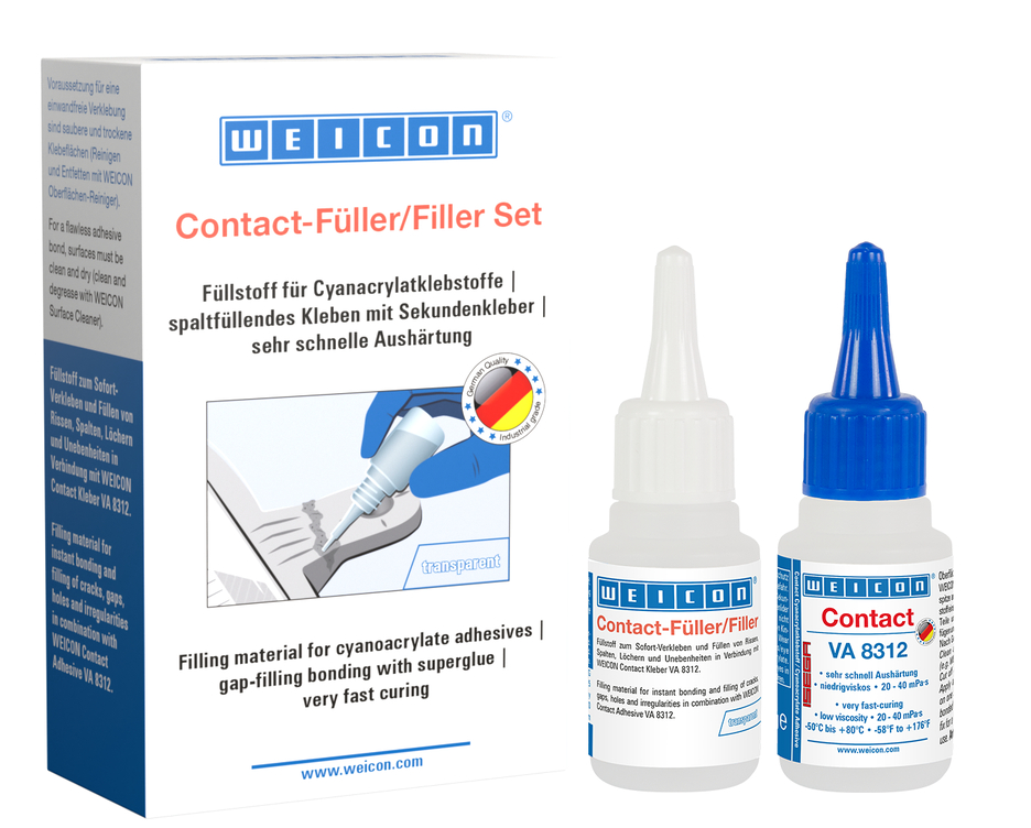 Contact-Filler Set | pengisi khusus transparan dan perekat sianoakrilat Contact VA 8312