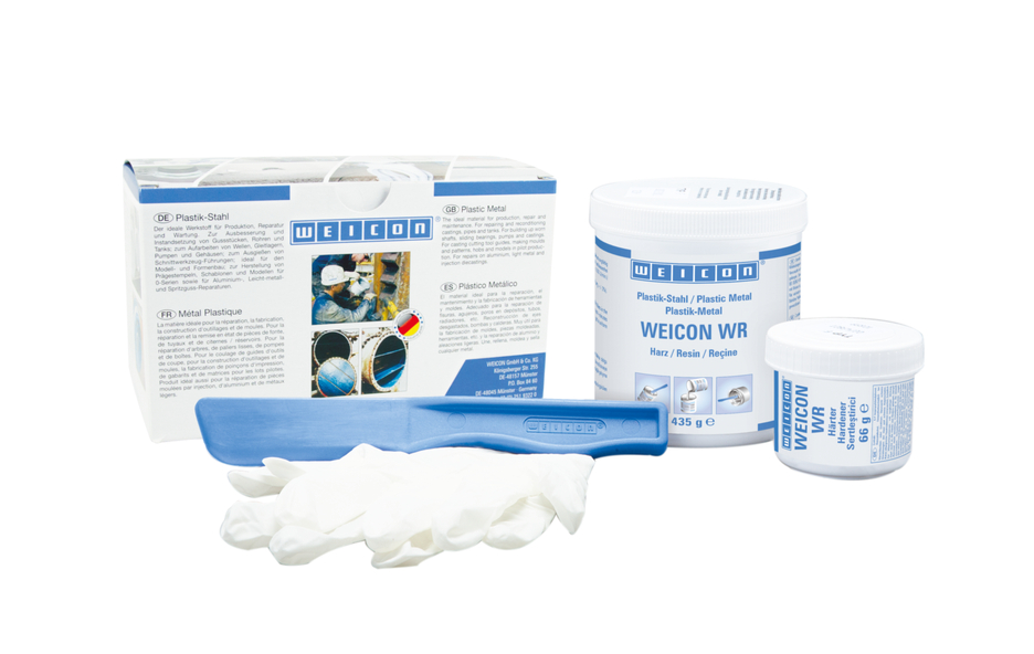 WEICON WR | sistem resin epoksi cair berisi baja untuk pengecoran dan kompensasi celah