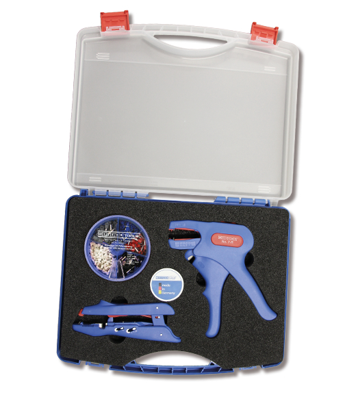 Crimp Set Pro | untuk pengupasan dan crimping termasuk. ferrules ujung kawat Crimp Set Pro | untuk pengupasan dan crimping termasuk. ferrules ujung kawat