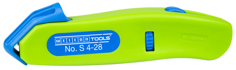 Cable Stripper No. S 4 - 28 Green Line | Alat pengupasan yang berkesinambungan  I dengan pisau kait yang dapat ditarik I jangkauan kerja 4 - 28 mm Ø Cable Stripper No. S 4 - 28 Green Line | Alat pengupasan yang berkesinambungan  I dengan pisau kait yang dapat ditarik I jangkauan kerja 4 - 28 mm Ø