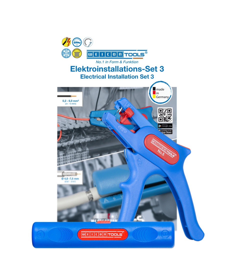 Electrical Installation Set 3 | 2 pcs Coax- stripping set termasuk. wire stripper and coax stripper Electrical Installation Set 3 | 2 pcs Coax- stripping set termasuk. wire stripper and coax stripper
