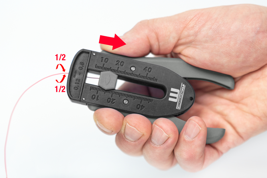 ESD Precision Wire Stripper | untuk area yang dilindungi secara elektrostatis dari 0,12 - 0,8 mm