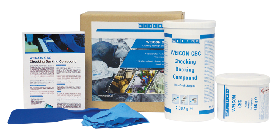 WEICON CBC | sistem resin epoksi berisi aluminium untuk pengecoran dan kompensasi celah, bersertifikat ABS