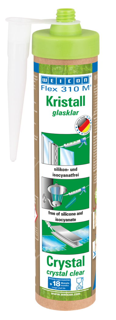 Flex 310 M® Crystal MS-Polymer | perekat elastis berbasis MS-Polimer dalam kemasan Presspack untuk kerja bebas kelelahan