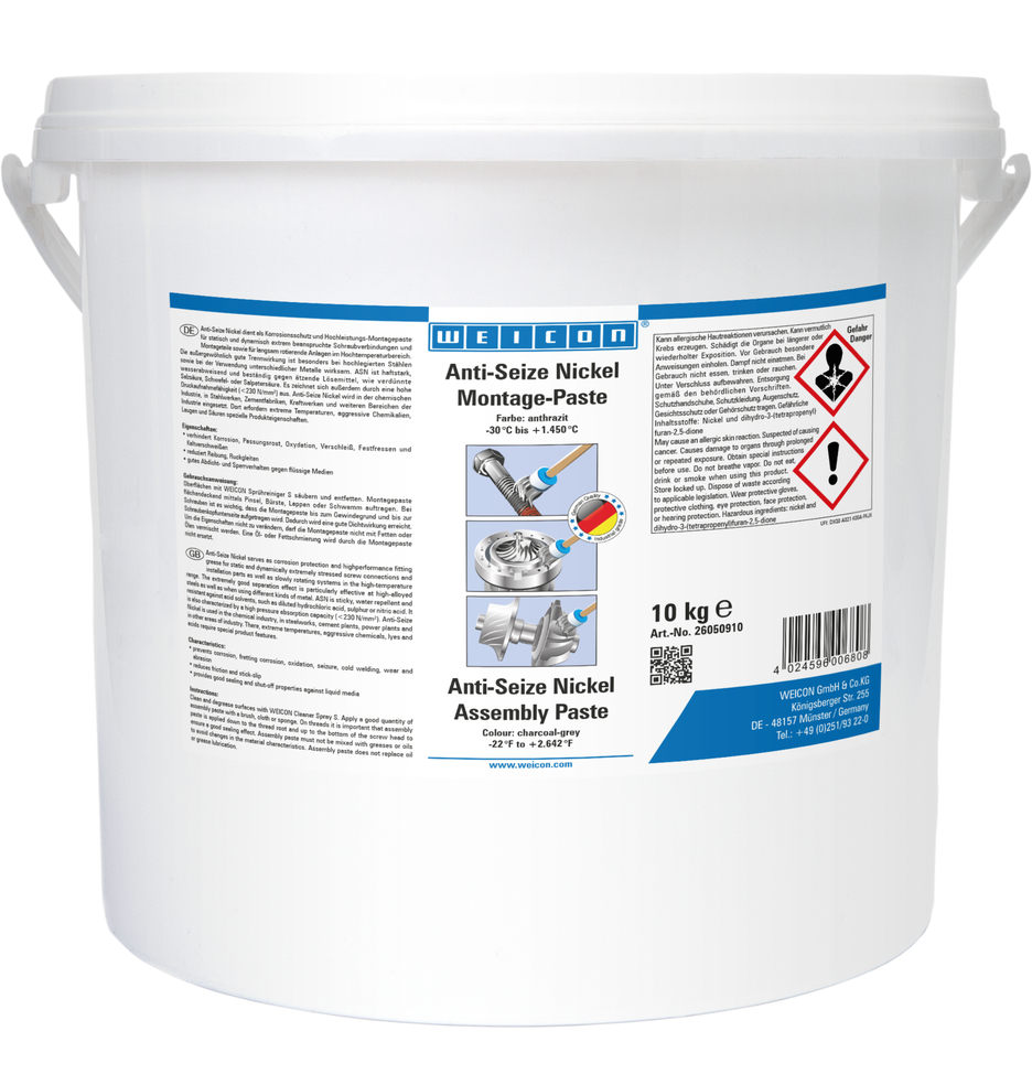 Anti-Seize Nickel Assembly Pastes | Pasta pelumas dan zat pelepas, tahan suhu tinggi