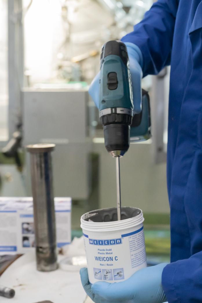 WEICON C | sistem resin epoksi berisi aluminium untuk perbaikan dan pencetakan
