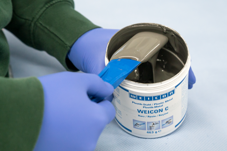 WEICON C | sistem resin epoksi berisi aluminium untuk perbaikan dan pencetakan