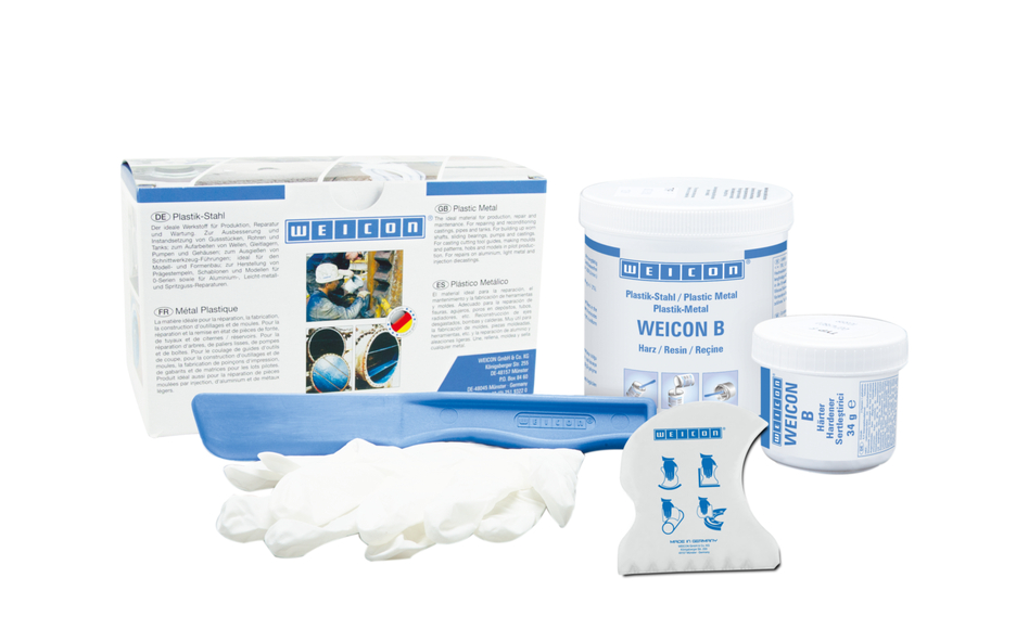 WEICON B | sistem resin epoksi berisi baja untuk perbaikan dan pencetakan