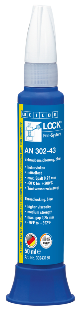 WEICONLOCK® AN 302-43 Pengaman Sekrup | kekuatan sedang, viskositas lebih tinggi, dengan persetujuan air minum