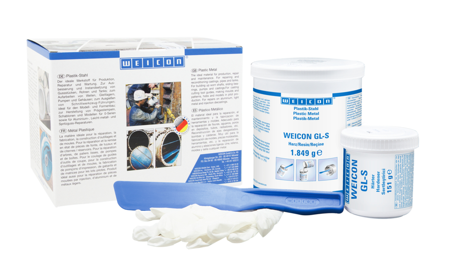 WEICON GL-S | sistem resin epoksi berisi mineral untuk lapisan pelindung keausan, pengeringan lambat