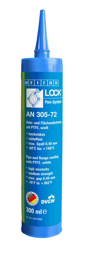 WEICONLOCK® AN 305-72 Pipa dan Paking Permukaan | dengan PTFE, kekuatan sedang, dengan persetujuan air minum
