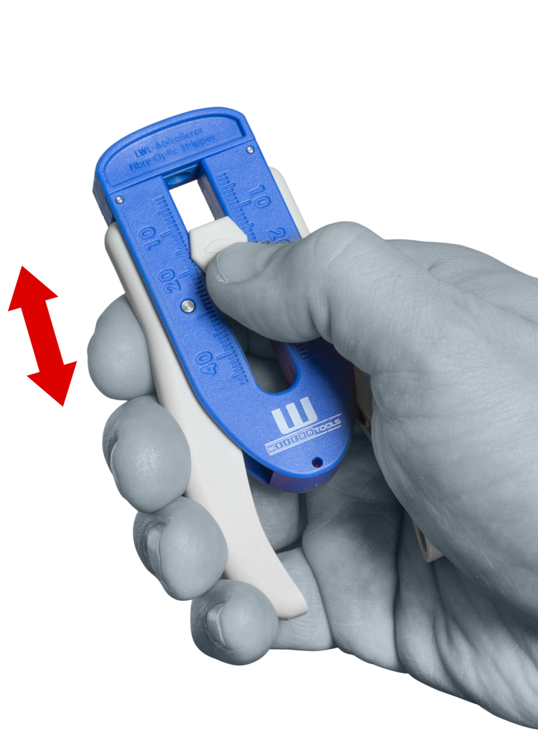 Fibre Optic Stripper | untuk pengupasan kabel serat optik Ø 0,125 mm I pekerjaan yang presisi karena lenght stop yang dapat disesuaikan dari 5 - 45 mm