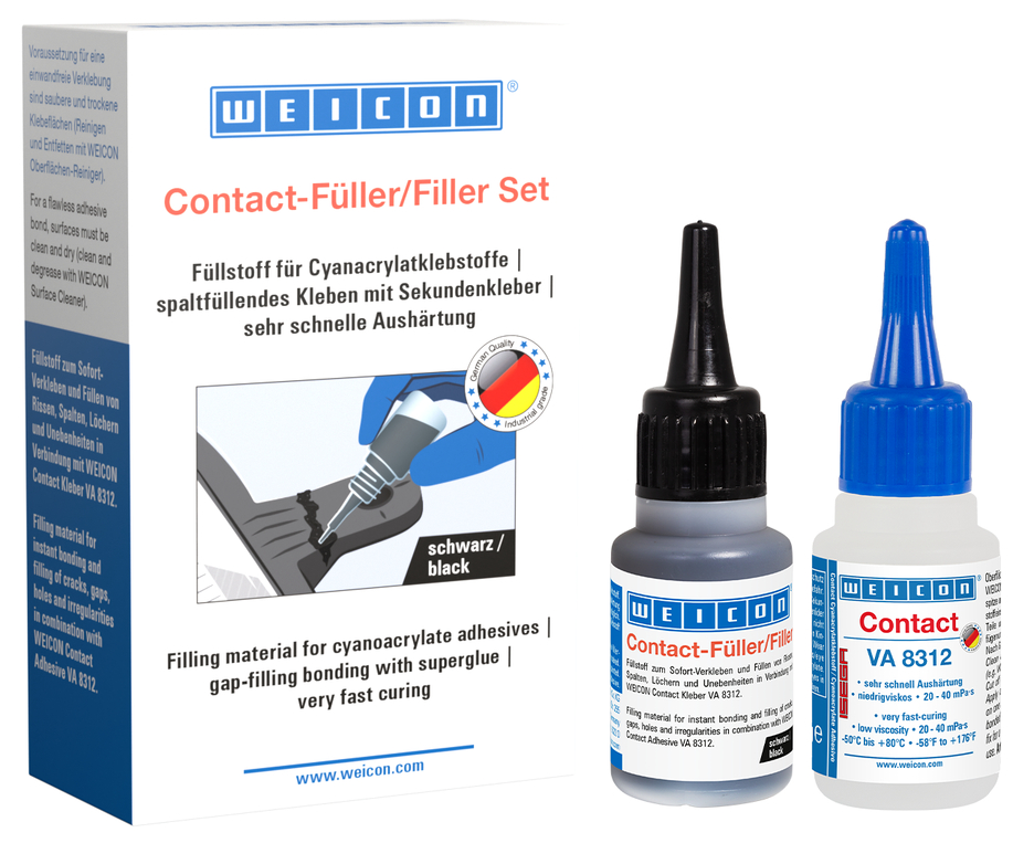 Set Pengisi Kontak | black special filler and cyanoacrylate adhesive Contact VA 8312