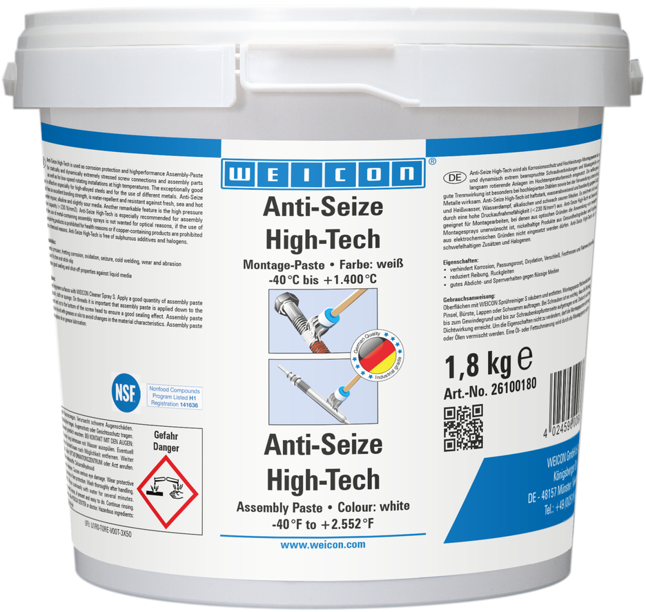 Anti-Seize High-Tech Assembly Paste | Pelumas bebas logam dan pasta bahan pelepas