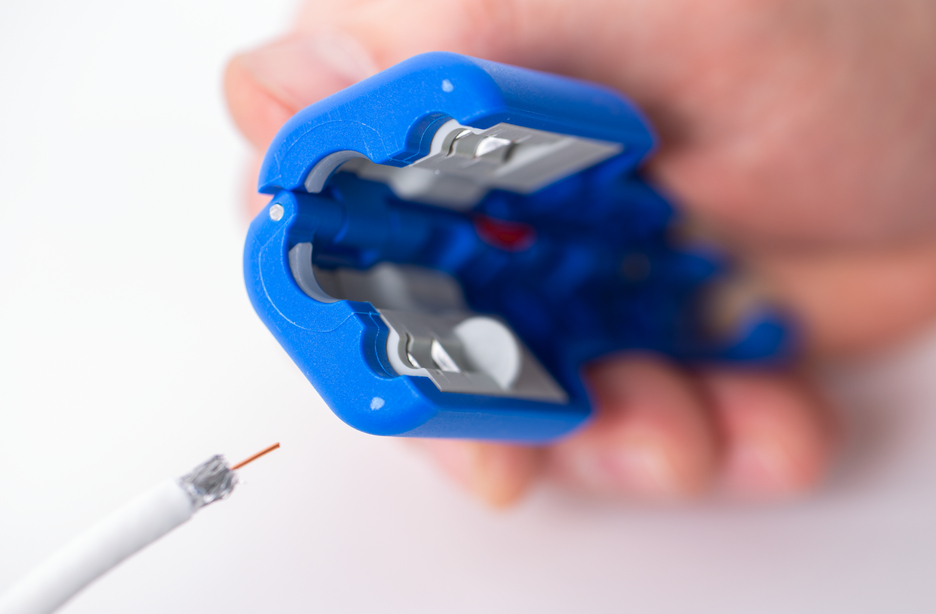 Coax Stripper No 1 F Plus - untuk kabel koaksial mini atau midi | untuk menguliti dan mengupas kabel koaksial termasuk bantuan pelepasan