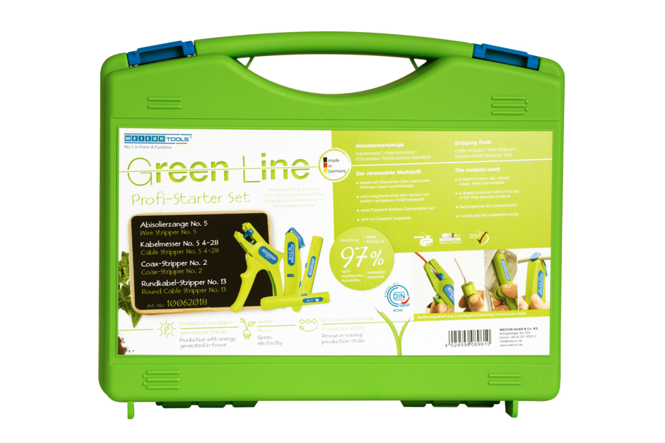 Starter Set Pro Green Line | Set pengupasan 4 bagian untuk pemasangan di rumah