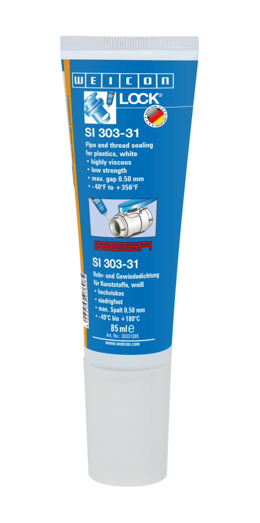 WEICONLOCK® SI 303-31 Paking Pipa dan Ulir | kekuatan rendah, viskositas tinggi, bersertifikat ISEGA