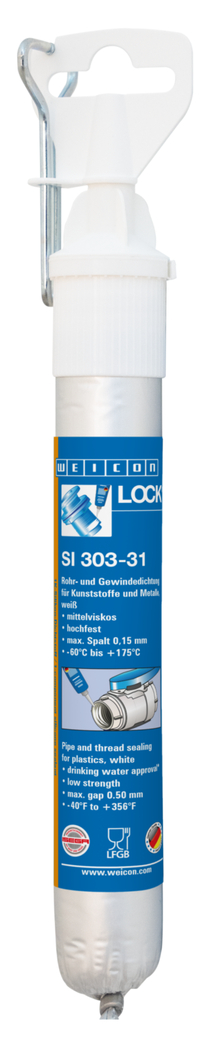 WEICONLOCK® SI 303-31 Paking Pipa dan Ulir | kekuatan rendah, viskositas tinggi, bersertifikat ISEGA