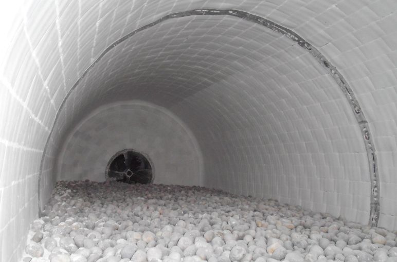 White mill from the inside