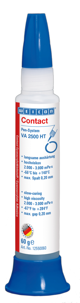 VA 2500 HT Cyanoacrylate Adhesive | Perekat instan dengan viskositas tinggi, tahan suhu tinggi hingga 140°C VA 2500 HT Cyanoacrylate Adhesive | Perekat instan dengan viskositas tinggi, tahan suhu tinggi hingga 140°C