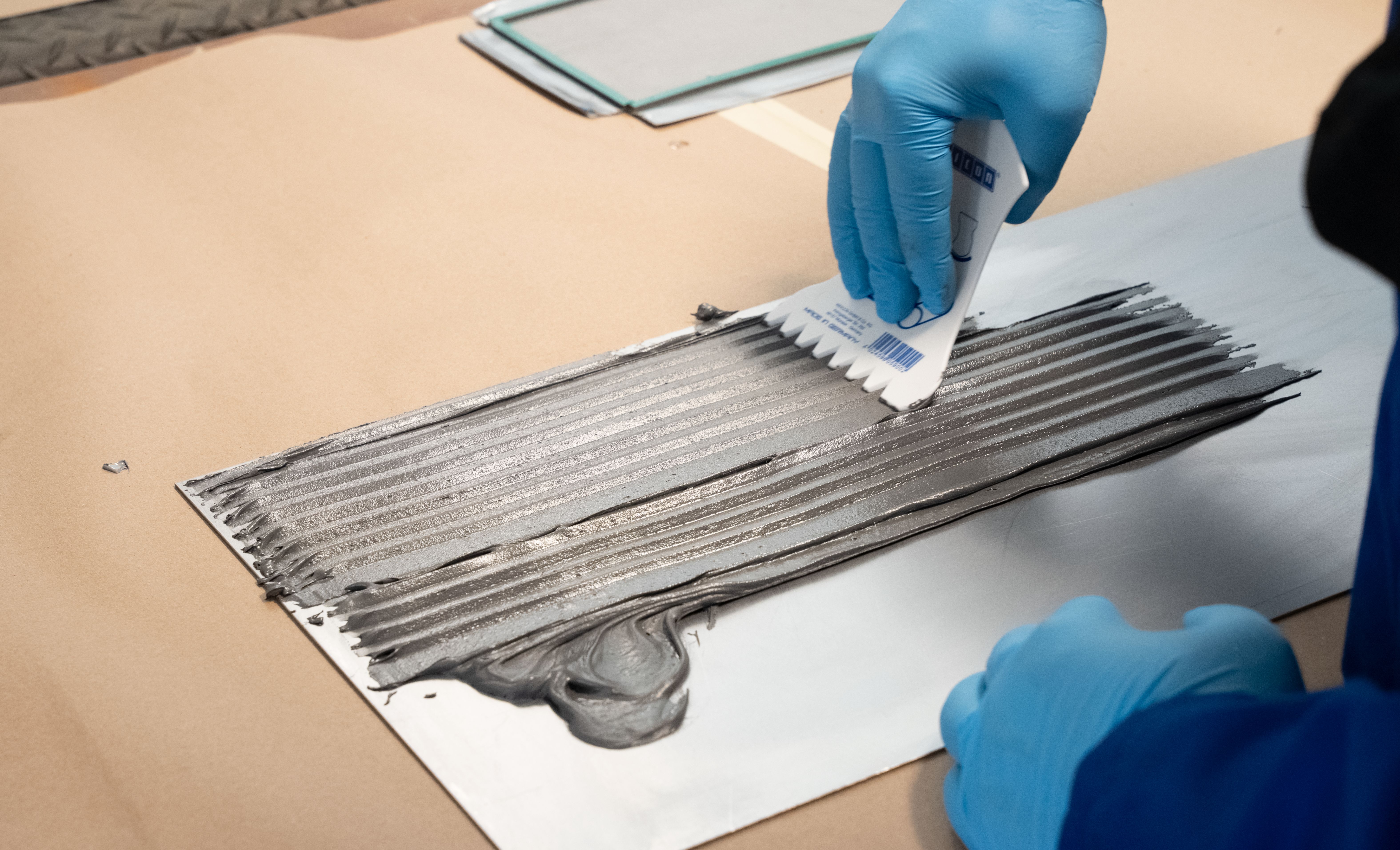 Coating compound is applied to a metal substrate