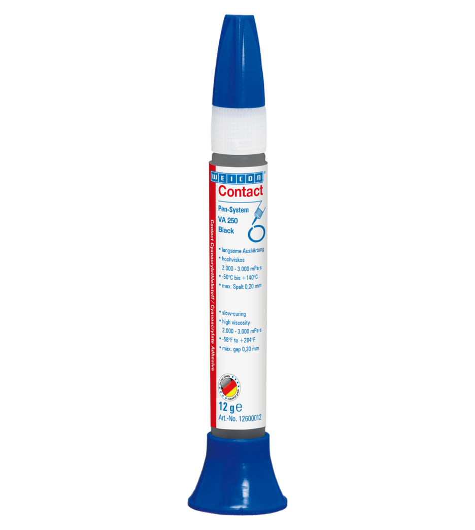 VA 250 Black Cyanoacrylate Adhesive | perekat instan dengan viskositas tinggi, berisi karet VA 250 Black Cyanoacrylate Adhesive | perekat instan dengan viskositas tinggi, berisi karet