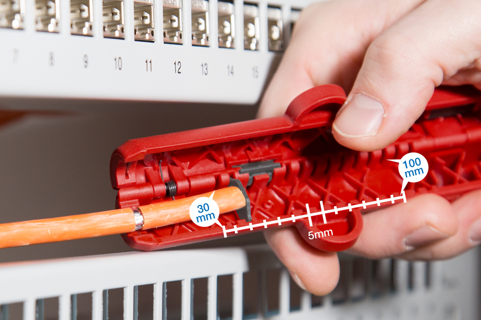 Cat Cable-Stripper No. 10 | untuk pengupasan kabel data dan jaringan I jangkauan kerja 4,5 - 10,0 mm Ø