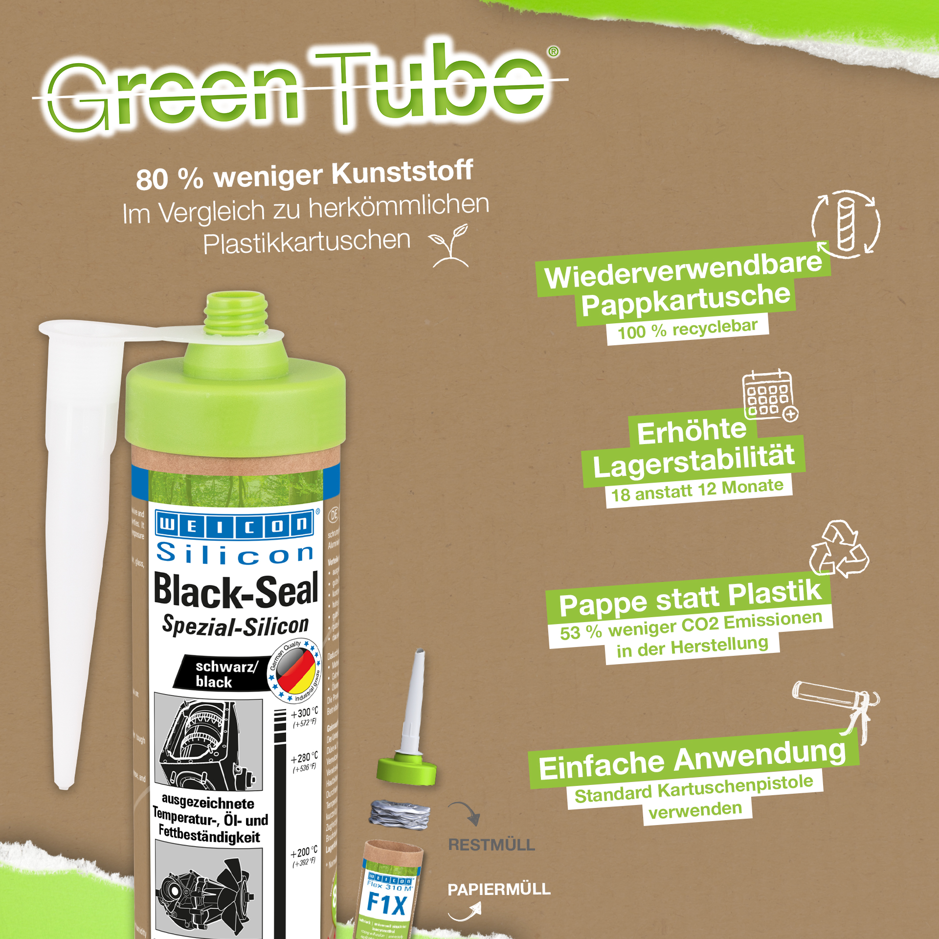 Silikon Khusus Black-Seal | sealant elastis secara permanen untuk area yang tahan minyak atau lemak