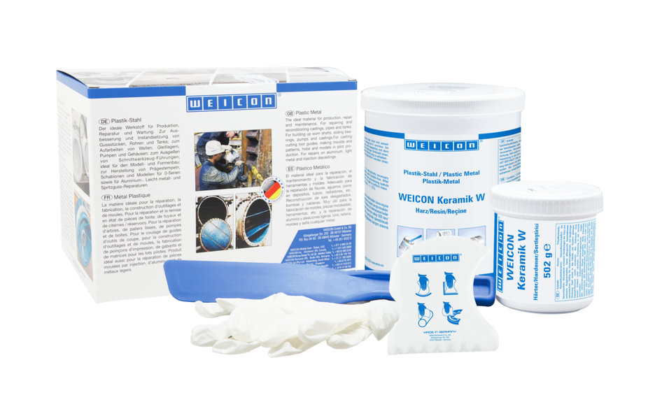 WEICON Ceramic W | sistem resin epoksi berisi mineral untuk lapisan pelindung keausan