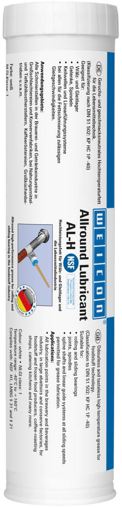 AL-H Pelumas Kinerja Tinggi | Gemuk suhu tinggi yang aman untuk makanan