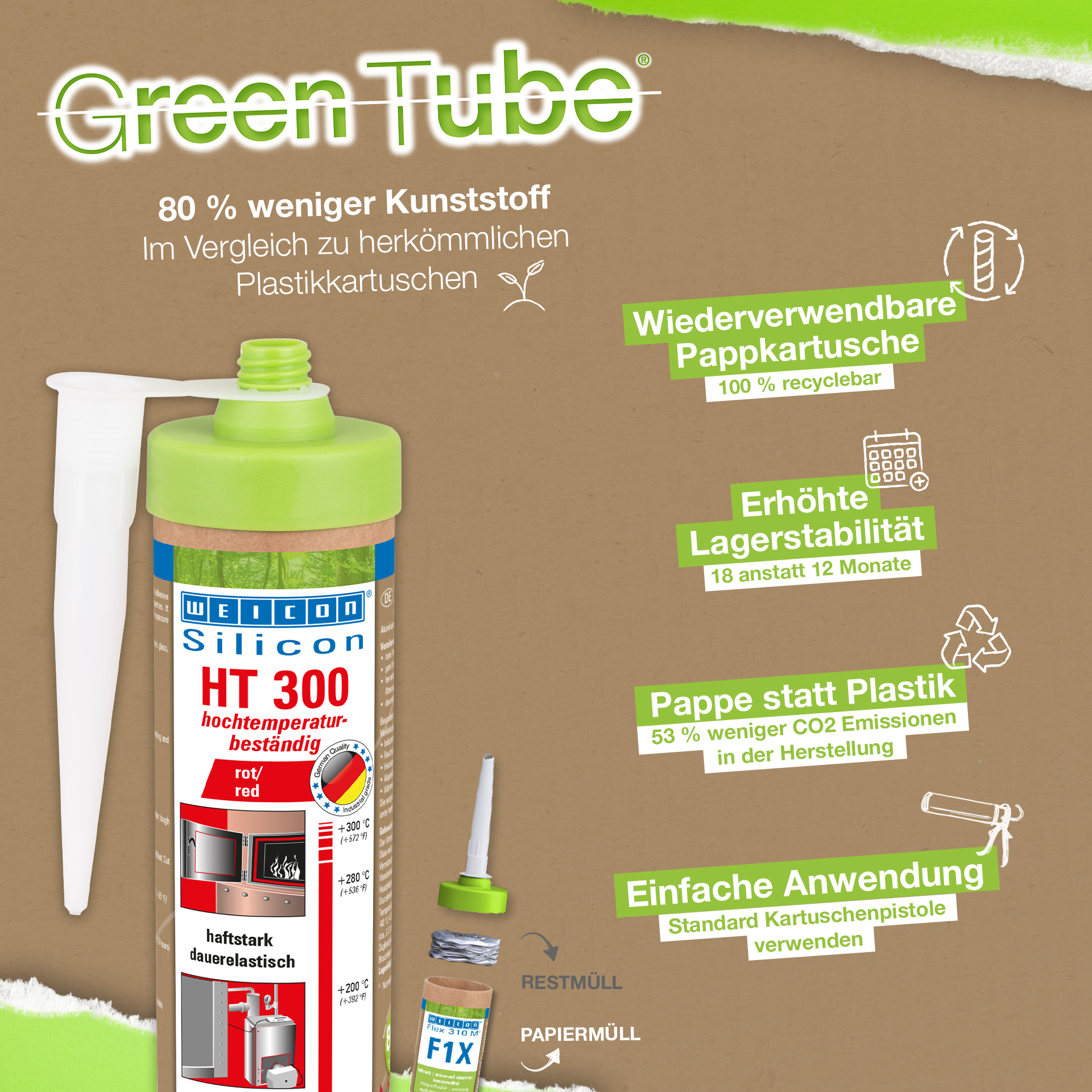 Silikon HT 300 | sealant, tahan suhu tinggi hingga 300°C