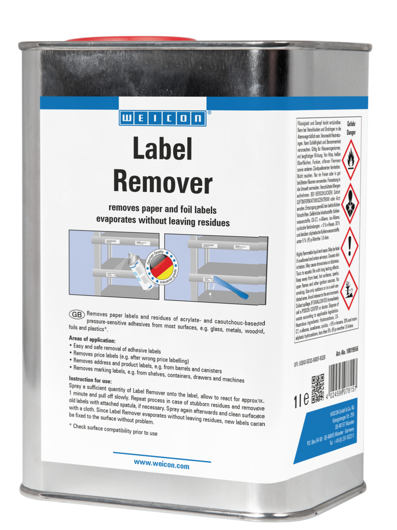 Pembersih label | untuk label kertas dan perekat